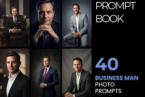 40 AI Business Man Photo Prompts, a Business Photo by Selenique Studio