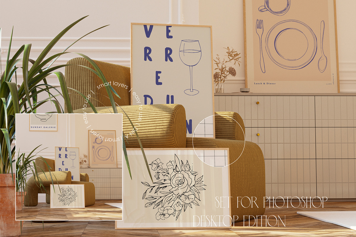ADELE ROOM | Frame mockup set, a Household Mockup by yuliyuri.studio (Photo 21 of 44)