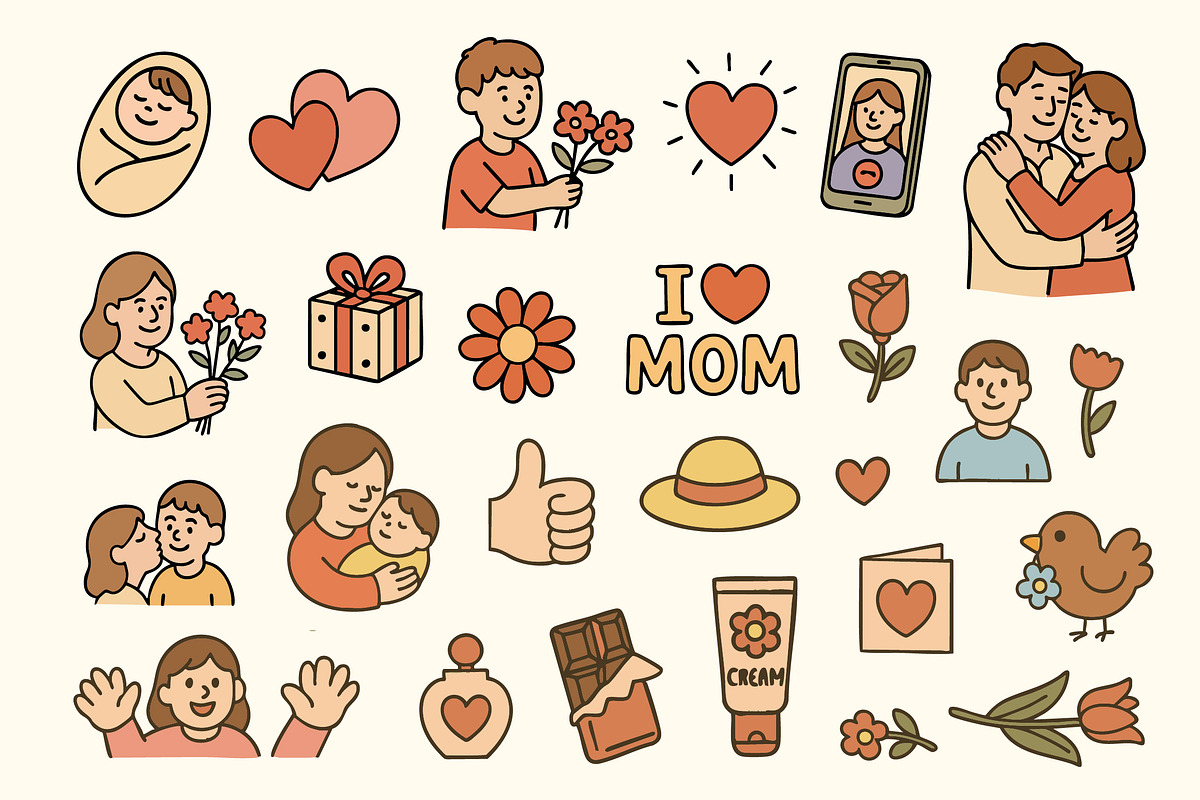 Mother's Day - 300+ Elements & Font, a Graphic by Ckybe's Corner (Photo 11 of 12)