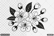 Cherry Blossom SVG PNG Bundle, an Illustration by Actual Pixel (Thumbnail 8 of 33)