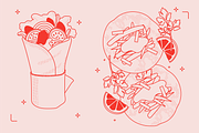 MEXICAN FOOD VECTOR ILLUSTRATIONS, a Food Illustration by TheFoodAtlas (Thumbnail 3 of 16)