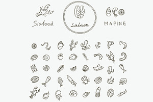 Hand Drawn Seafood Icon