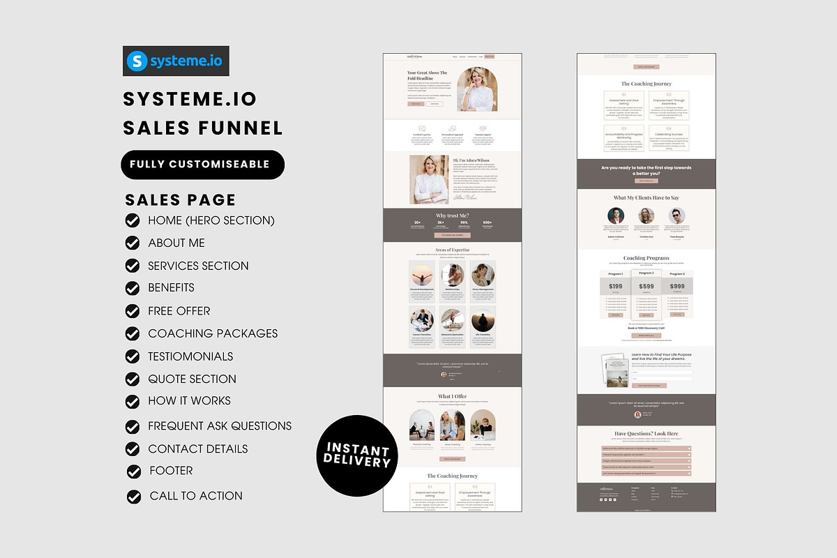 Systeme Sales Funnel Template Bundle, a Landing Page Template by StartBuildLaunch (Photo 3 of 6)