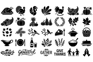 Thanksgiving Silhouette Bundle | SVG