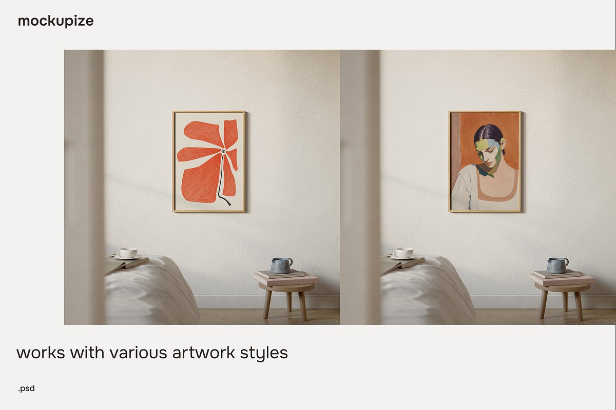 DIN A Bedroom Frame Mockup Minimal, a Household Mockup by mockupize (Photo 6 of 7)
