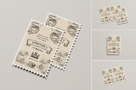 Postage Stamp Mockup, a Merchandise Mockup by swsi-studio