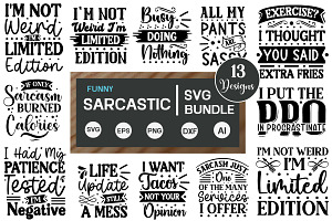Funny Sarcastic SVG Bundle, an Object Graphic by GraphicPicker