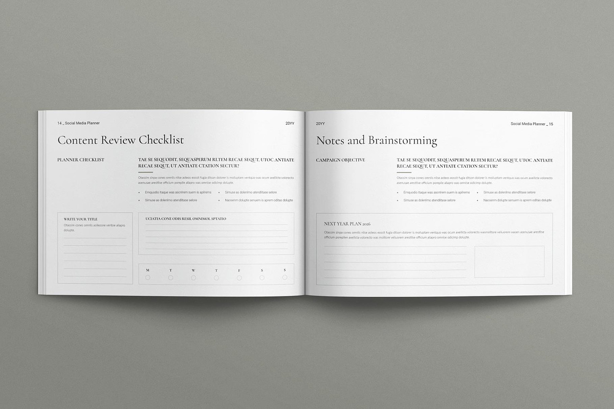 Social Media Planner Landscape, a Magazine Template by E-Type (Photo 2 of 7)
