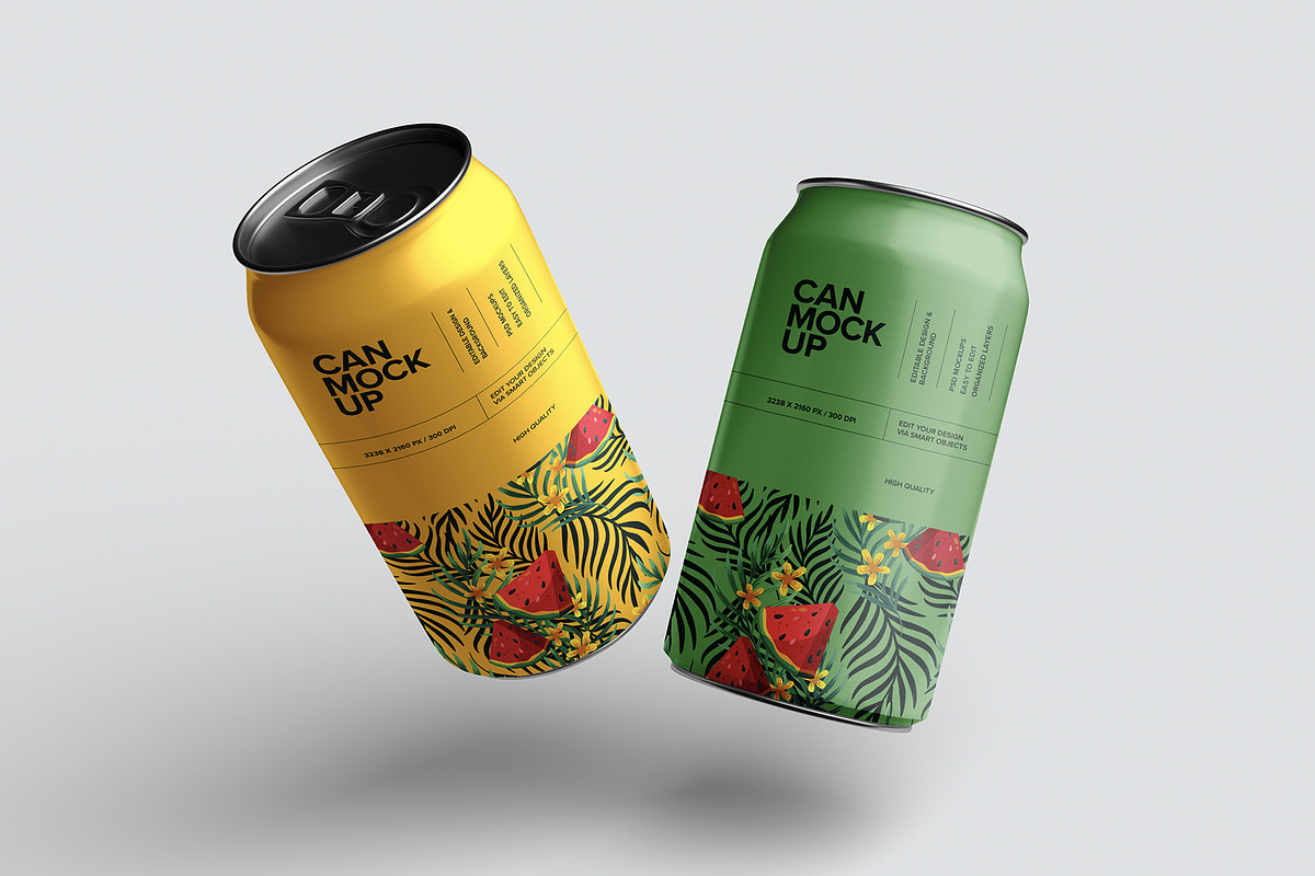 Soda Can Mockup Set, a Cups & Container Mockup by dpi (Photo 8 of 20)