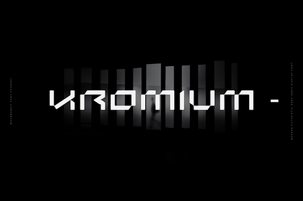 MBF Kromium - modern scifi font, a Sans Serif Font by MoonBandit