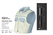 Men's Vest Zipper Mockup, a Shirt Mockup by Nanggroe Scripting (Thumbnail 7 of 9)