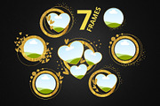 Gold Glitter Picture Frames Canva, a Shape Add-On by ilonitta (Thumbnail 7 of 10)