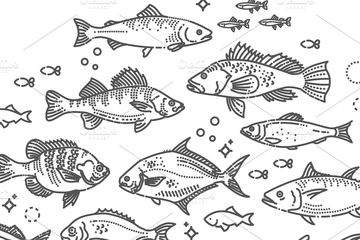Vector Illustration With Fish, an Animal Illustration by Tettygreen (Photo 2 of 3)