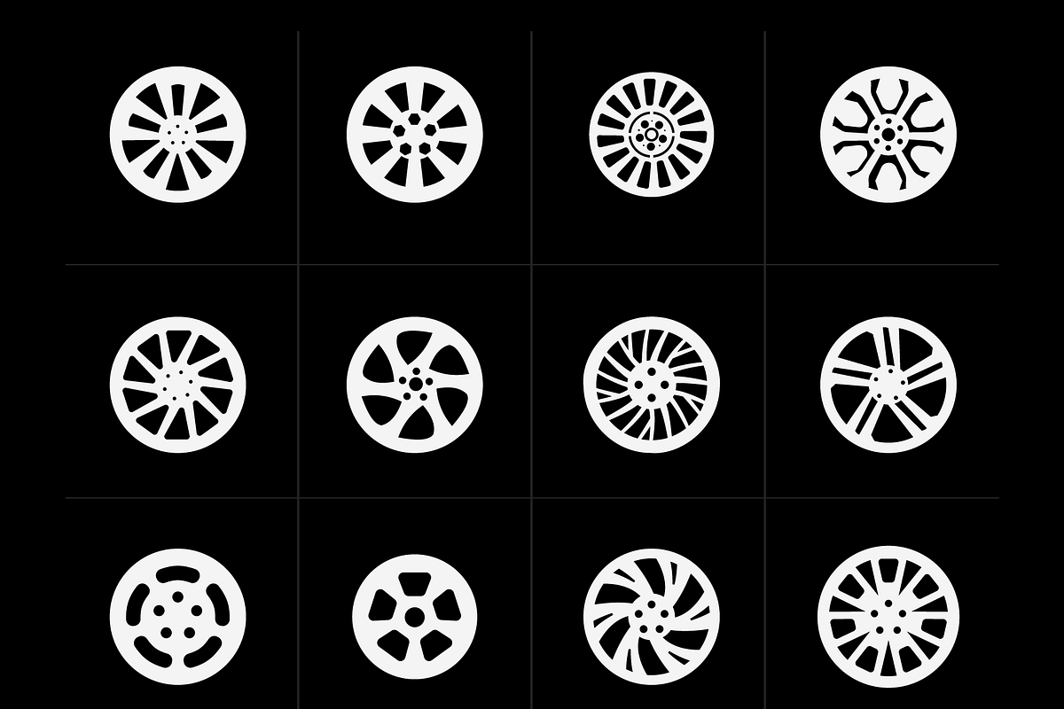 Car Wheel Designs, a Duotone Icon by Brickclay (Photo 7 of 7)