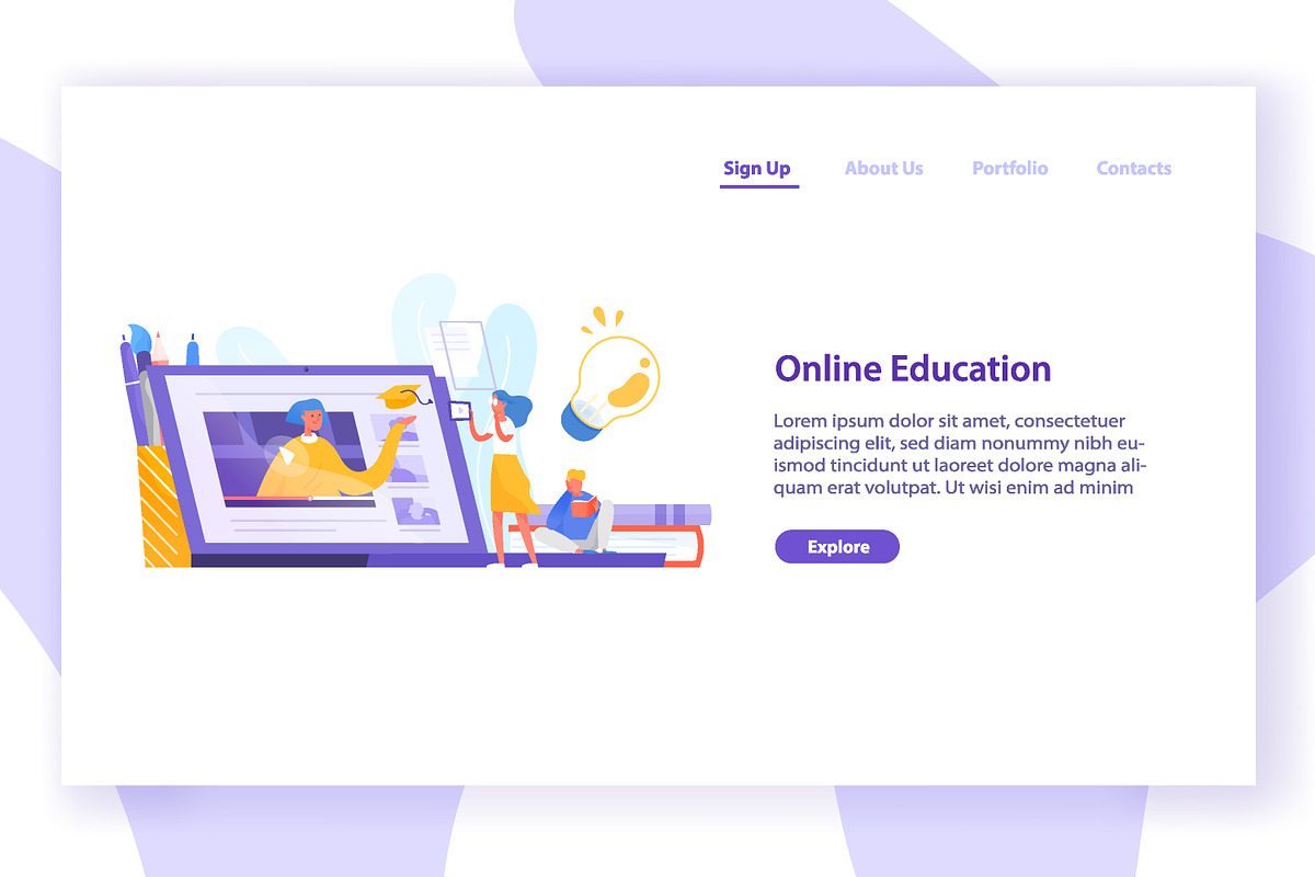Online education concept, an Education Illustration by Good Studio (Photo 2 of 3)