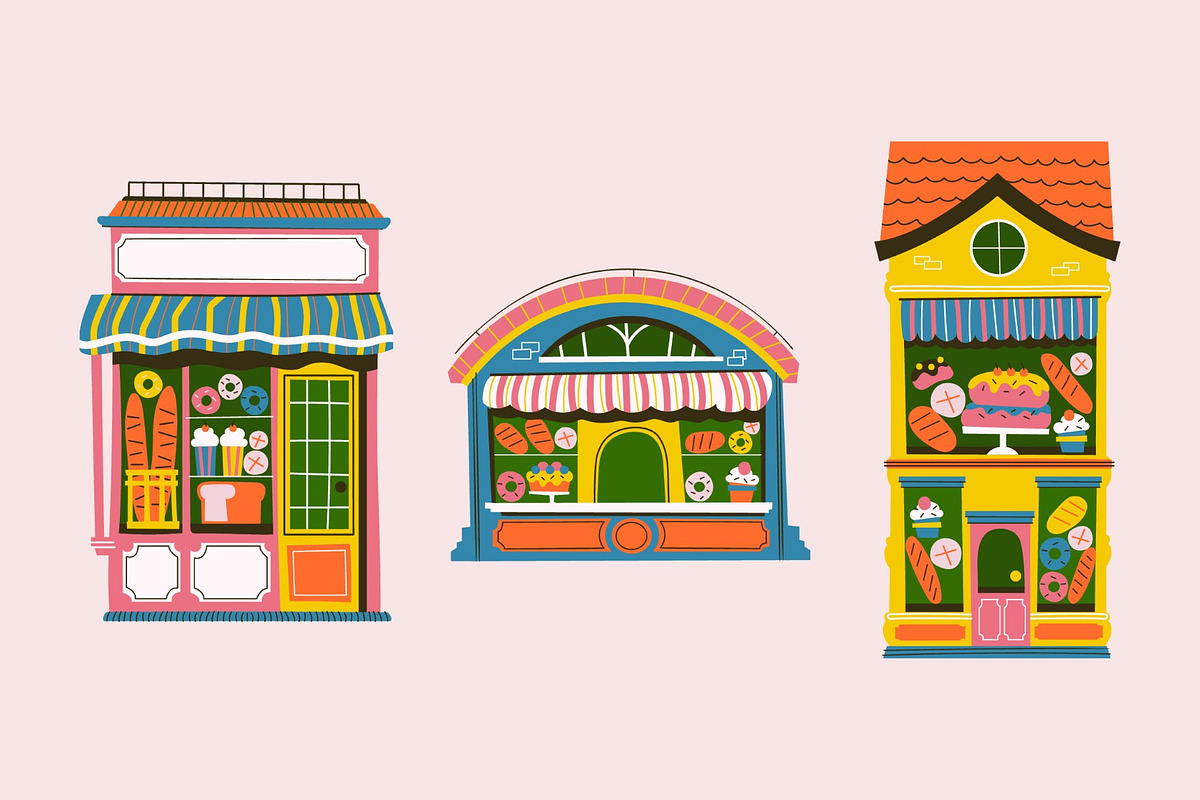 Bakery Shop Asset Illustration, an Object Illustration by graphicook (Photo 2 of 3)