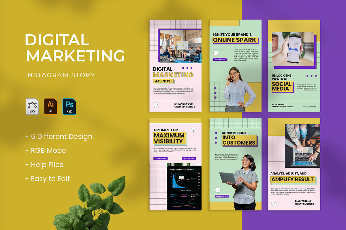 Digital Marketing - Instagram Story, a Social Media Template by VUNIRA