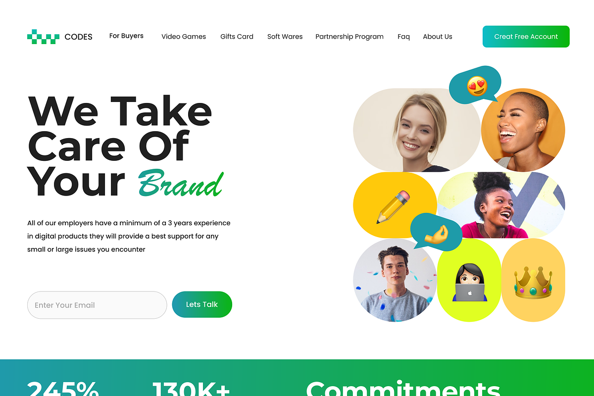 Digital Agency Website Landing Page, an UI Kit Template by Hammad Arif (Photo 2 of 2)