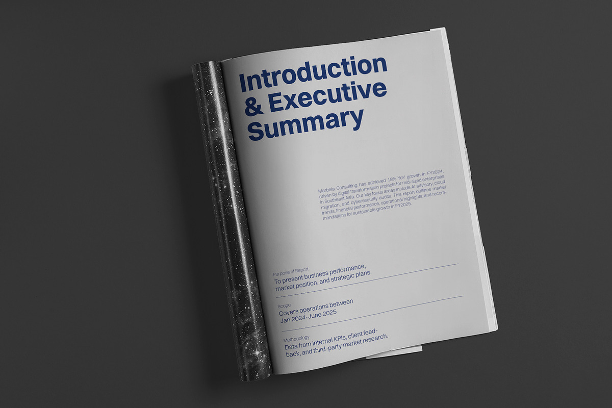 Blue Simple Business Report preview 3