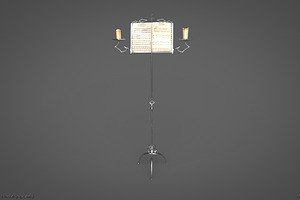 Music Stand 3d Model Game Ready