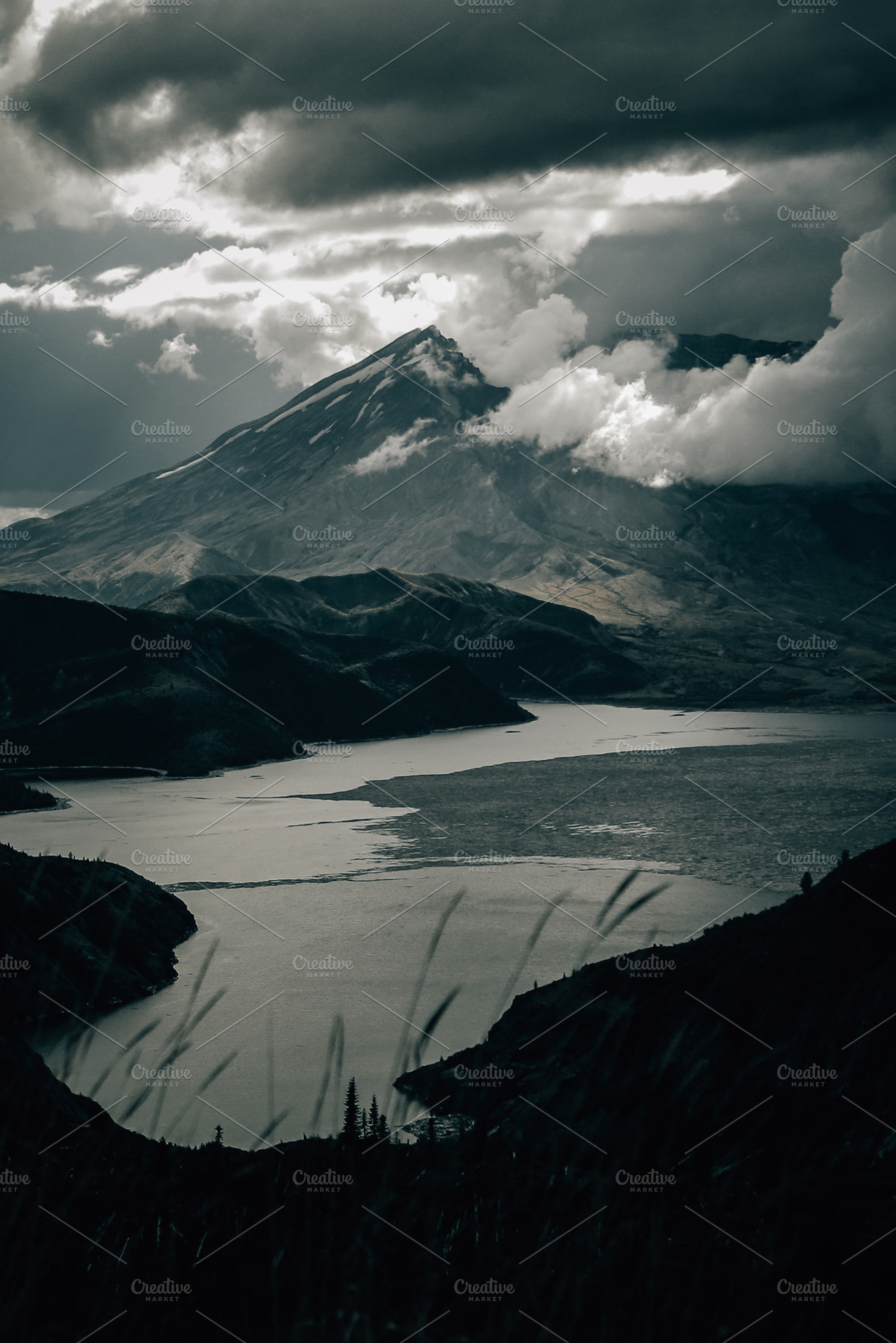 Mount st helens  storm 1 containing mountain, mountains, and nature, a Nature Photo by Dæmon Ex Machina