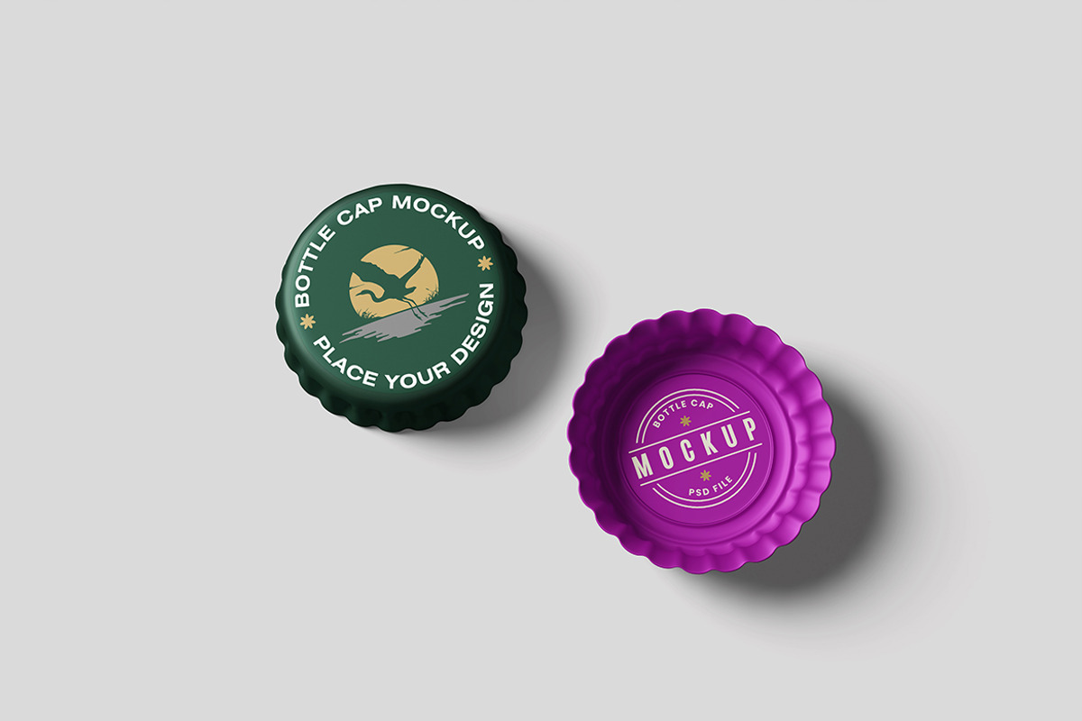 Bottle Cap Mockup Set – for Beverage, a Product Mockup by bimockup (Photo 2 of 6)
