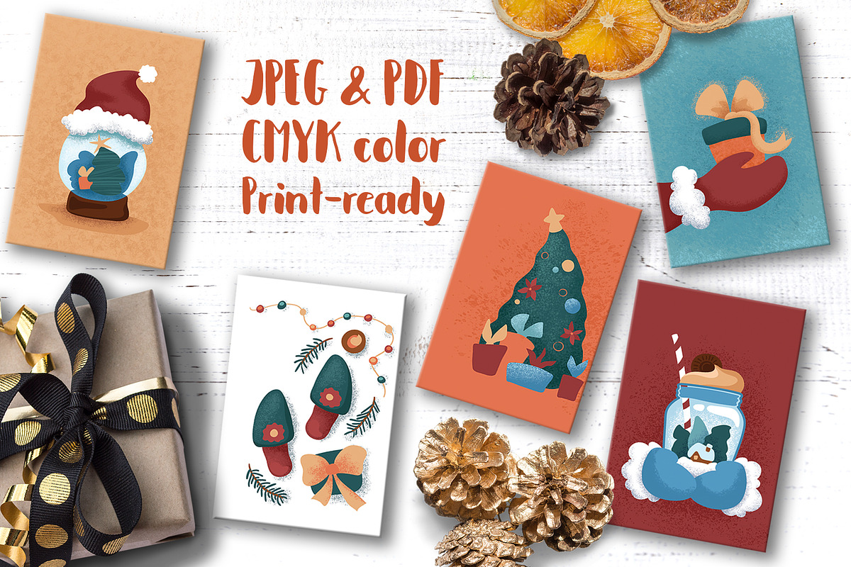 Silent Christmas Greeting Cards, a Decorative Illustration by RabbitAndPencil (Photo 2 of 8)
