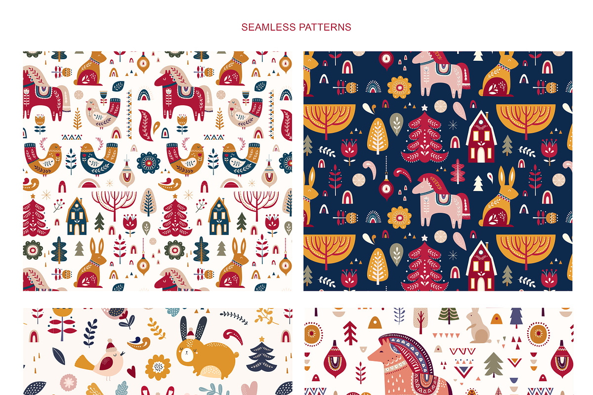 Scandinavian Christmas collection, an Animal Illustration by MoleskoStudio (Photo 14 of 17)