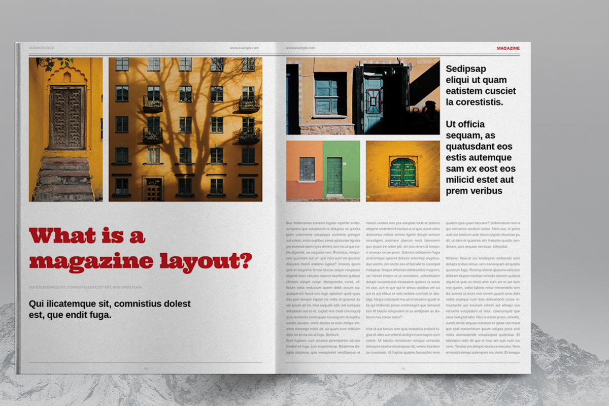 Red Lifestyle Magazine Layout