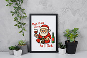 Funny Santa Claus This Is As Merry P, an Illustration by Daily.Designs (Thumbnail 5 of 5)