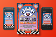 Psychedelic Music Festival Flyer Set, a Flyer Template by Annora Studio (Thumbnail 4 of 6)