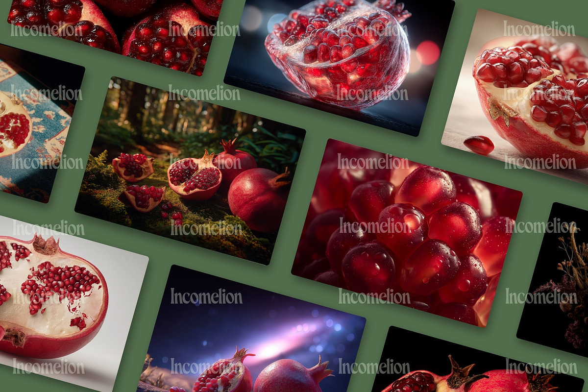 40 Editorial Pomegranate Photos, a Food Illustration by Incomelion (Photo 7 of 12)
