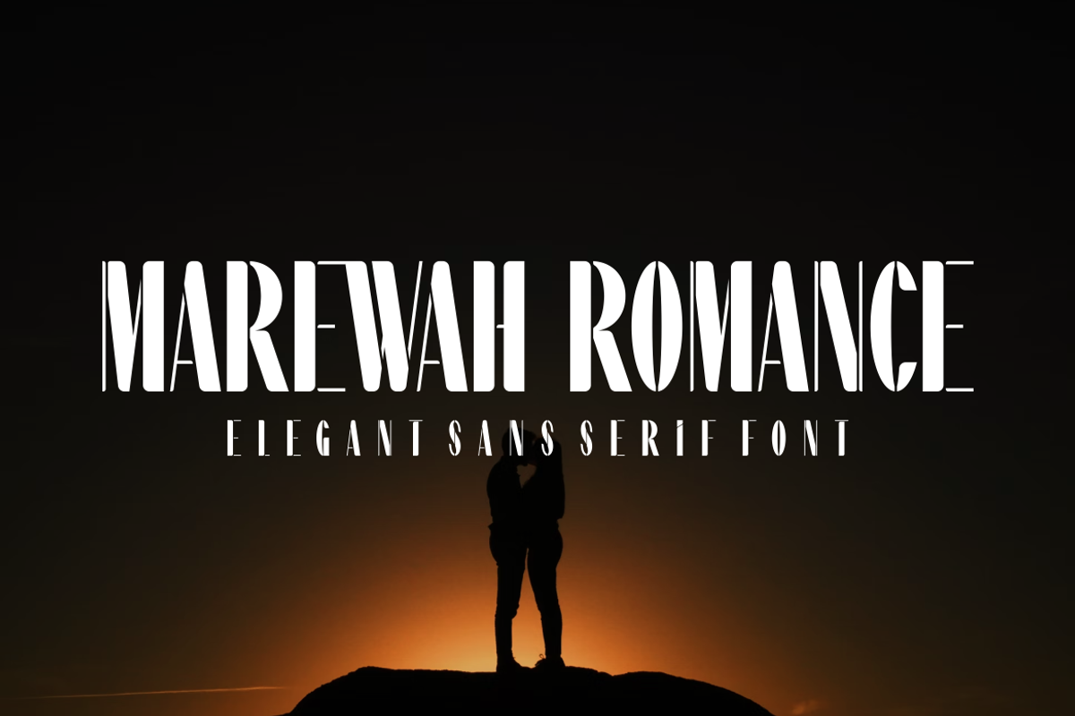 Marewah Romance - Font, a Sans Serif Font by artchiles_design (Photo 3 of 5)