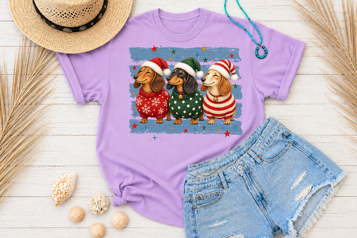 Christmas Dachshund PNG, a Seasonal Illustration by Rose Art (Photo 4 of 4)