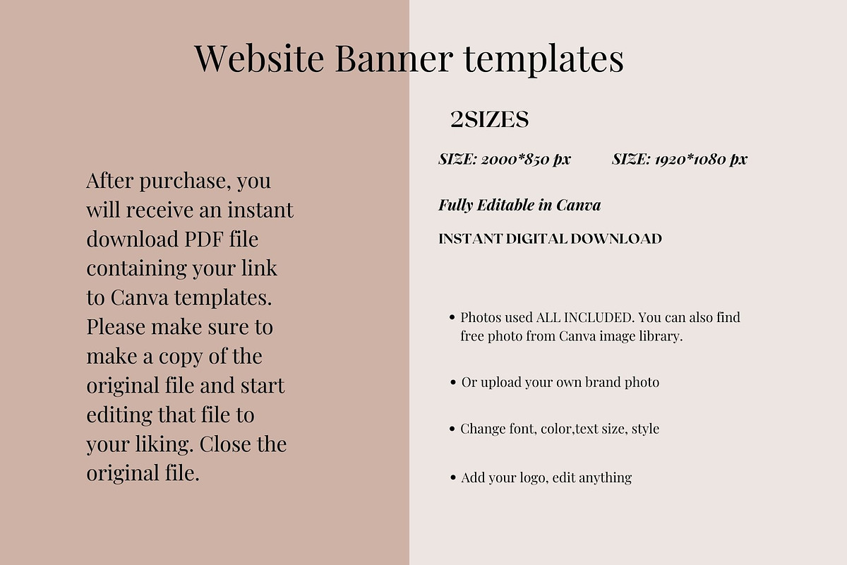 Website Banner Template Canva, a Websites & App Template by Deepa Template Studio (Photo 3 of 11)