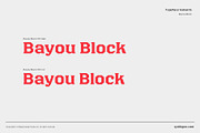 Bayou Block, a Font by VarsityType® (Thumbnail 4 of 7)