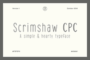 Scrimshaw CPC, a Sans Serif Font by Christopher P. Cacho (Thumbnail 1 of 10)