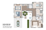 Floor Plan Kit, an Object Illustration by DesignerCandies (Thumbnail 6 of 11)