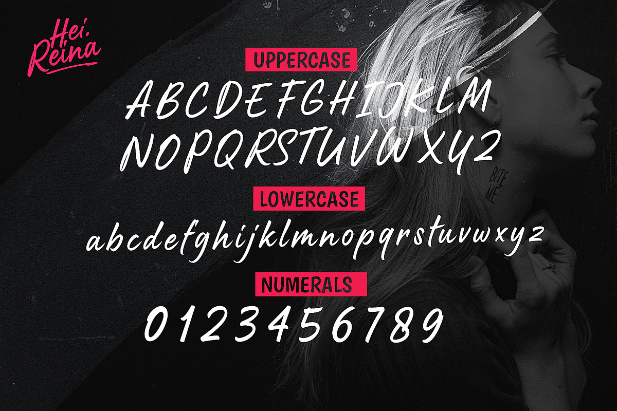 Hei Reina, a Script Font by NUGS (Photo 6 of 6)