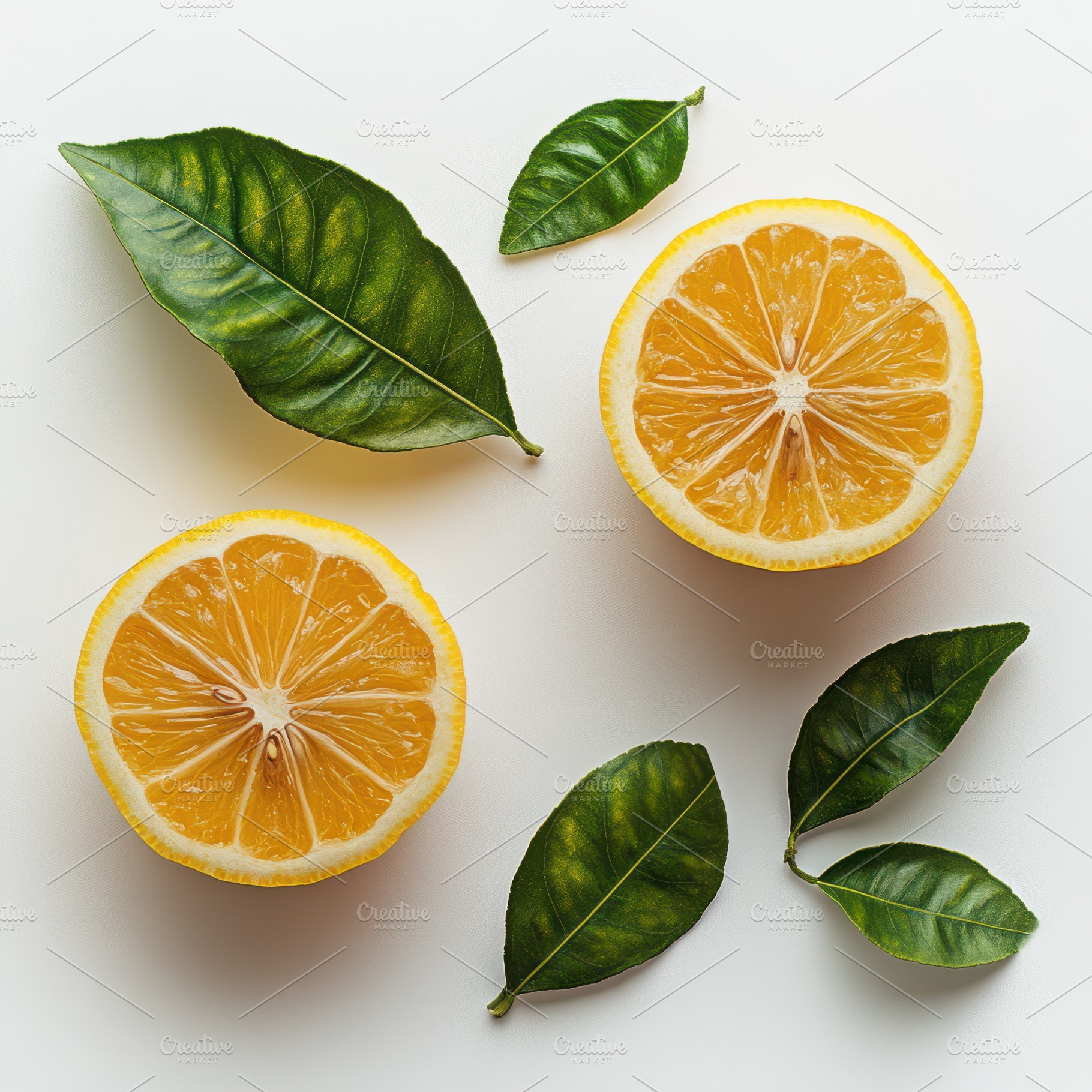 Realistic lemon slices isolated on t, a Food & Drink Photo by Pixeness Studio