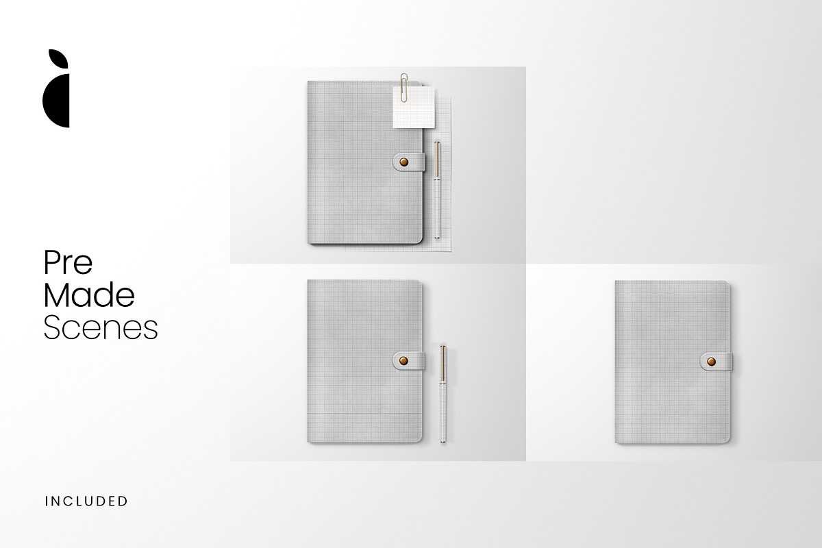 Padfolio Mockup Kit, a Books & Magazine Mockup by Catkie - Digital Art (Photo 5 of 8)