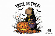 Halloween Capybara Sublimation PNG, an Illustration by Dream Creation (Thumbnail 6 of 17)