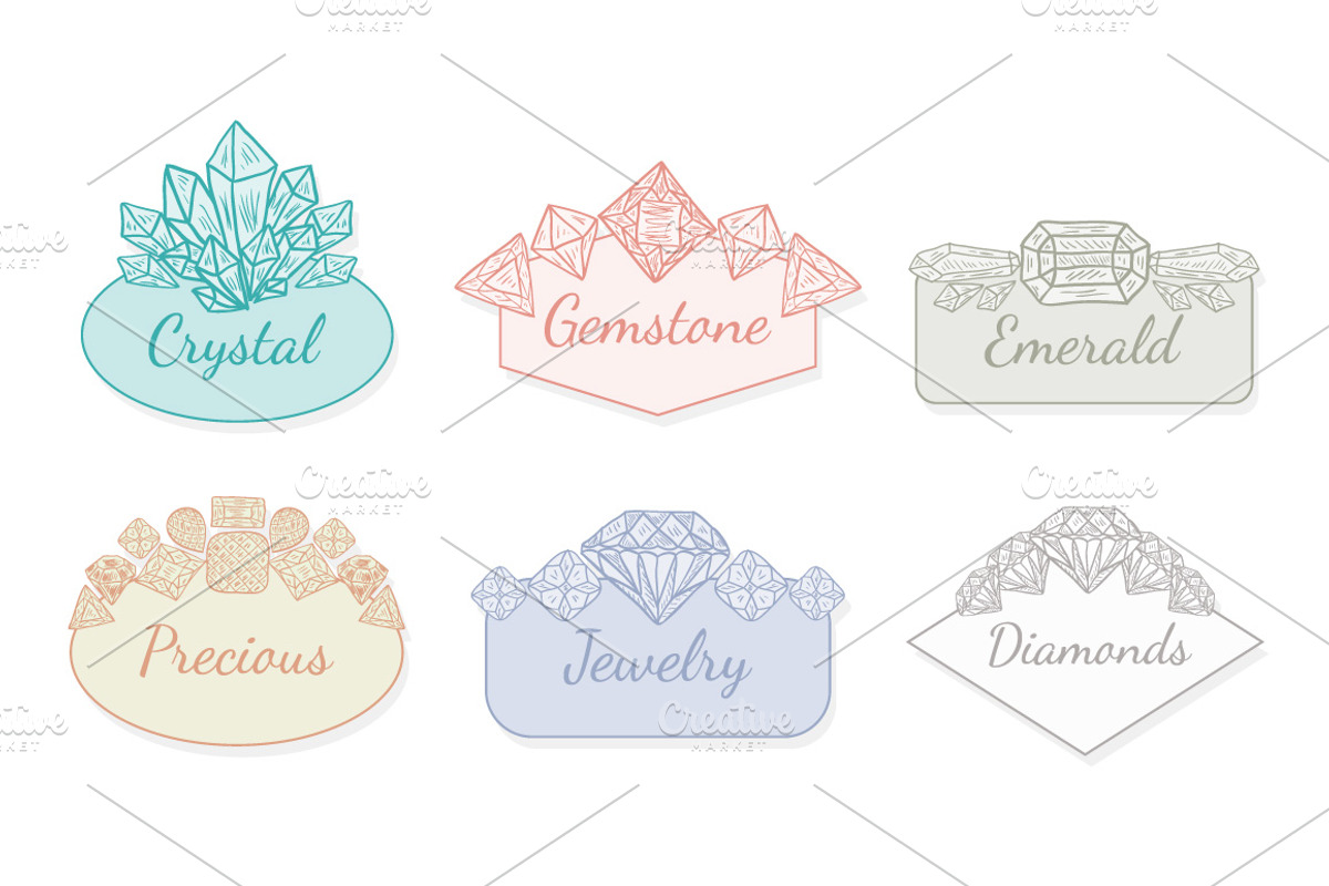 6 Frames with Diamonds and Crystals, an Object Graphic by Lianella's Shop (Photo 2 of 3)