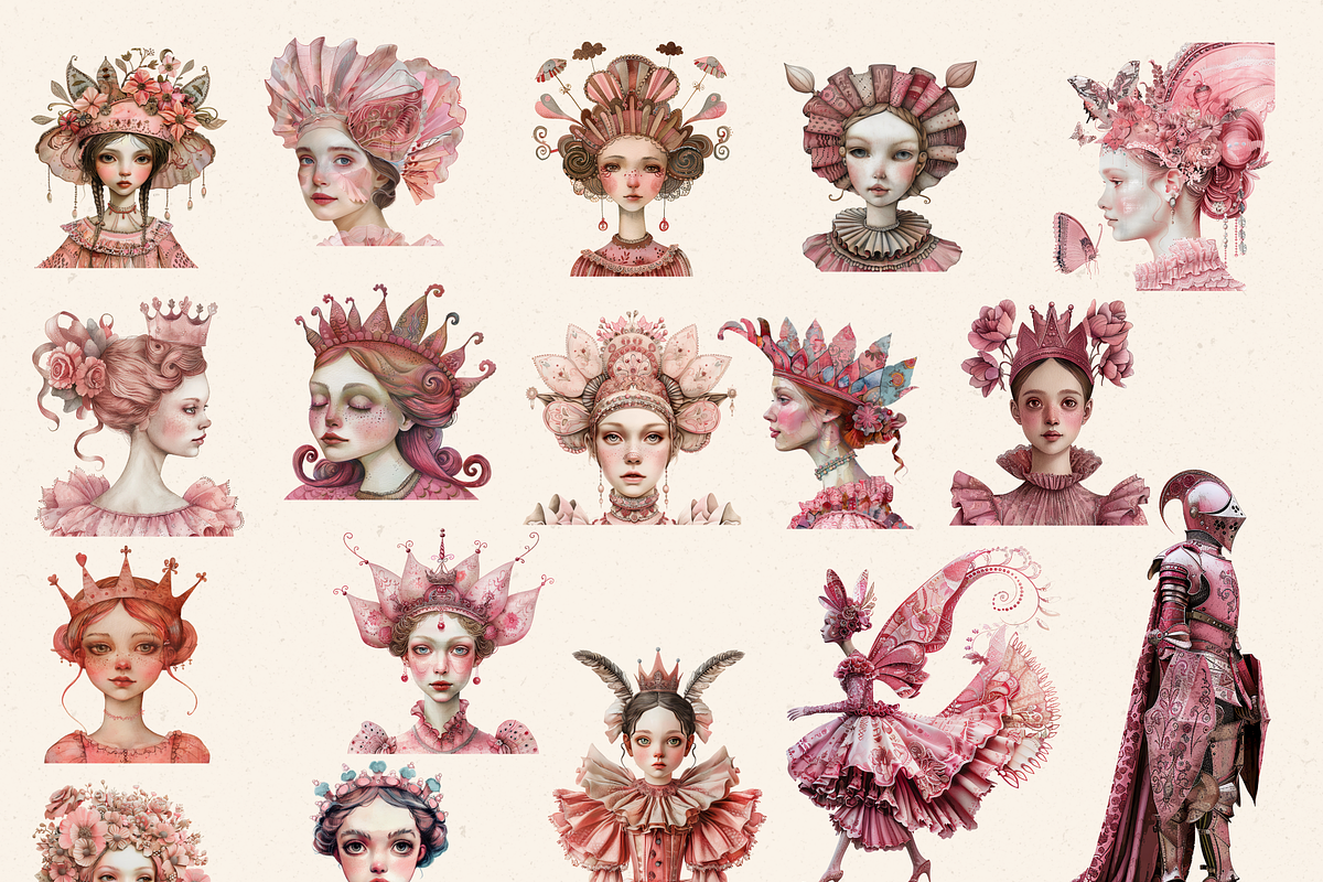PINK KINGDOM CLIPART PACK, a Person Illustration by Daring Digies (Photo 2 of 10)