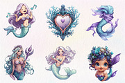 Magical Mermaid Sublimation Bundle, an Illustration by CreationArt (Thumbnail 2 of 5)