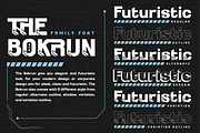 THE BOKRUN | Futuristic Font, a Sans Serif Font by twinstd (Thumbnail 2 of 13)