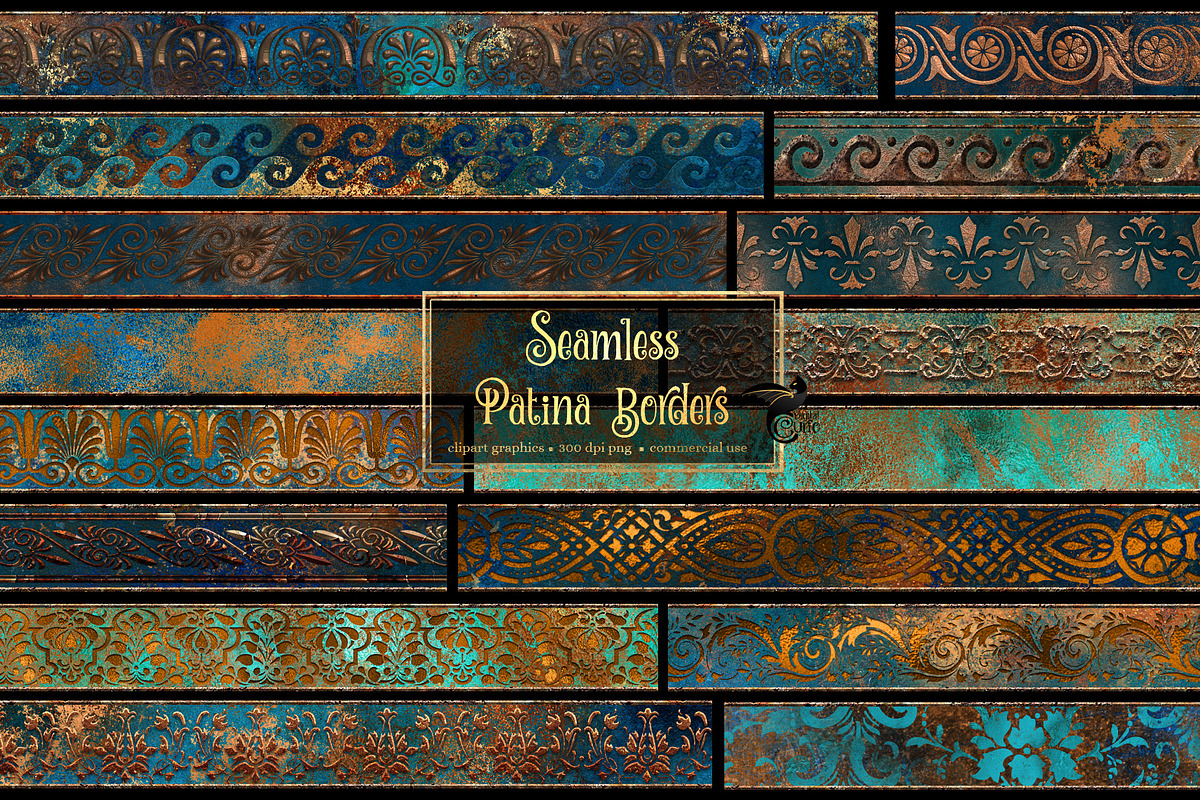 Patina Borders Clipart, an Illustration by Digital Curio (Photo 1 of 3)