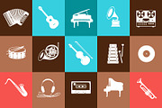 Music instruments icons, an Icon by ianakauri (Thumbnail 3 of 3)