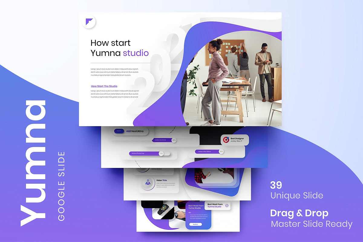 Yumna - Business Google Slide Templa, a Presentation Template by Dens Creative Studio (Photo 1 of 6)