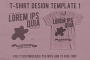 T-Shirt Design Template 1, a Branding & Logo Template by CJR Designs (Thumbnail 1 of 2)